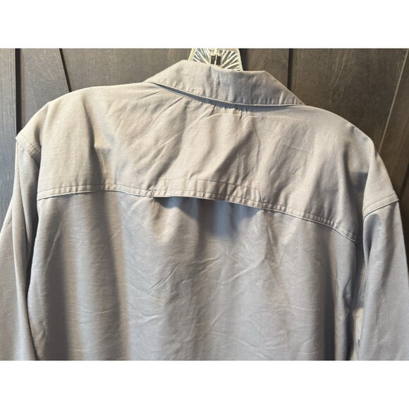 Wrangler Outdoor Series Regular Fit Mens XL Button Up Shirt Gray Long Sleeve EUC - Picture 7 of 7